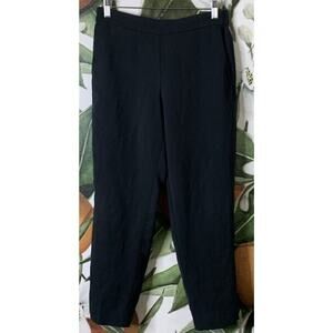 J. Crew Black Ankle Cropped Jumpsuit with Wide-Leg Design